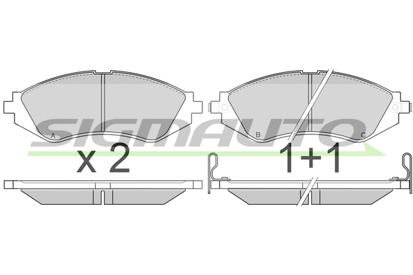 SIGMAUTO fékbetétkészlet, tárcsafék - SPA803 - TothCarparts