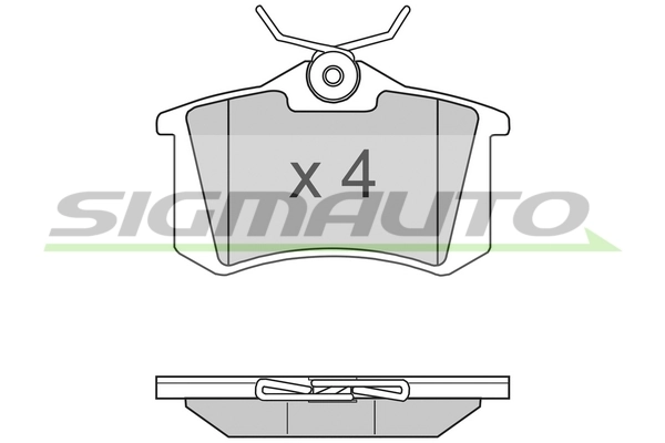 SIGMAUTO fékbetétkészlet, tárcsafék - SPA807 - TothCarparts