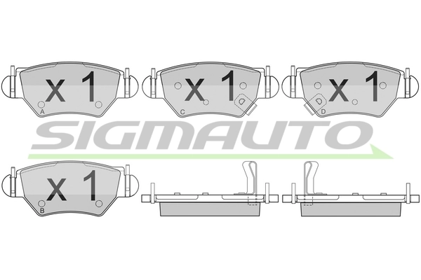SIGMAUTO fékbetétkészlet, tárcsafék - SPA812 - TothCarparts