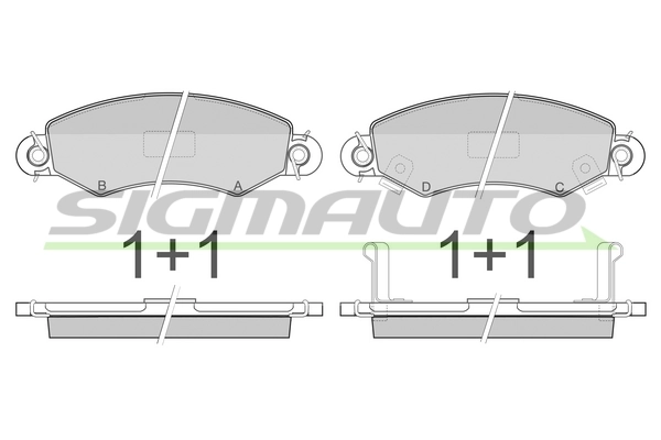 SIGMAUTO fékbetétkészlet, tárcsafék - SPA846 - TothCarparts