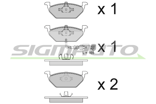 SIGMAUTO fékbetétkészlet, tárcsafék - SPA848 - TothCarparts