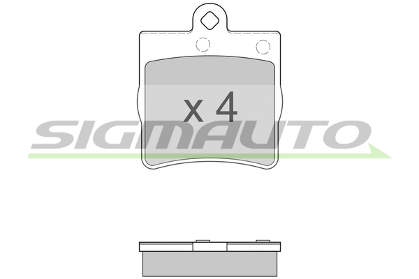 SIGMAUTO fékbetétkészlet, tárcsafék - SPA861 - TothCarparts
