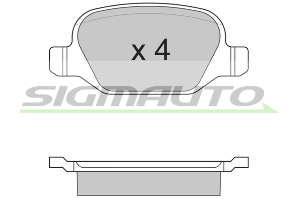 SIGMAUTO fékbetétkészlet, tárcsafék - SPA890 - TothCarparts