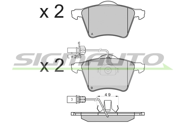 SIGMAUTO fékbetétkészlet, tárcsafék - SPA900 - TothCarparts
