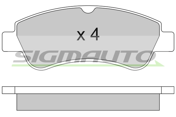 SIGMAUTO fékbetétkészlet, tárcsafék - SPA928 - TothCarparts
