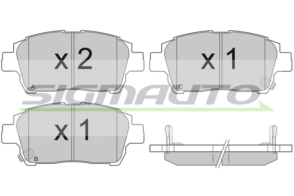 SIGMAUTO fékbetétkészlet, tárcsafék - SPA931 - TothCarparts