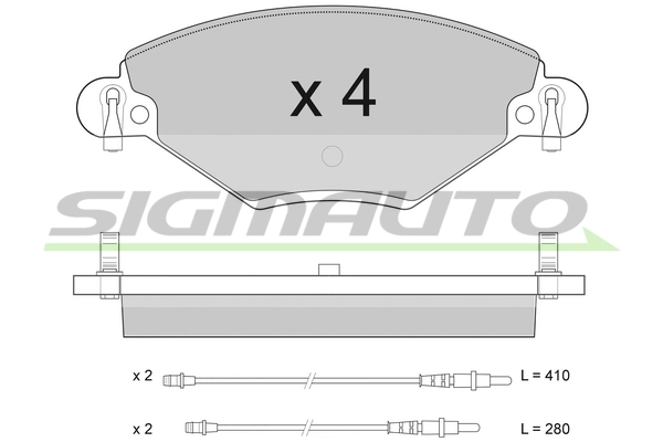 SIGMAUTO fékbetétkészlet, tárcsafék - SPA939 - TothCarparts
