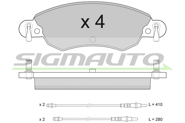 SIGMAUTO fékbetétkészlet, tárcsafék - SPA940 - TothCarparts