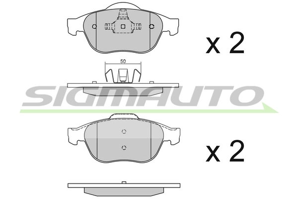 SIGMAUTO fékbetétkészlet, tárcsafék - SPA970 - TothCarparts