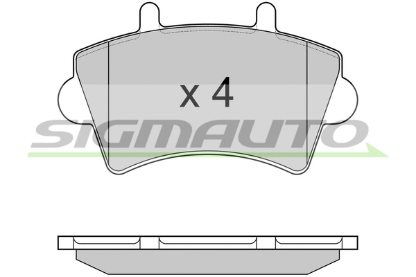 SIGMAUTO fékbetétkészlet, tárcsafék - SPA975TR - TothCarparts