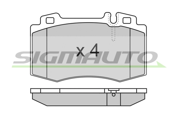 SIGMAUTO fékbetétkészlet, tárcsafék - SPA986 - TothCarparts