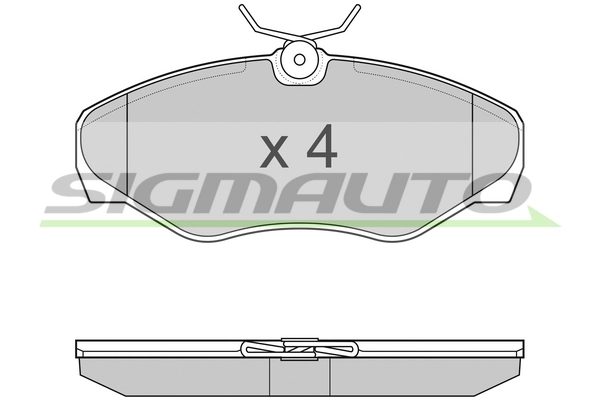 SIGMAUTO fékbetétkészlet, tárcsafék - SPB012 - TothCarparts