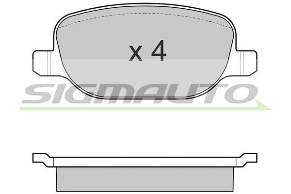 SIGMAUTO fékbetétkészlet, tárcsafék - SPB024 - TothCarparts