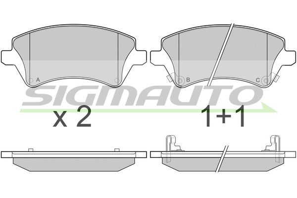 SIGMAUTO fékbetétkészlet, tárcsafék - SPB030 - TothCarparts