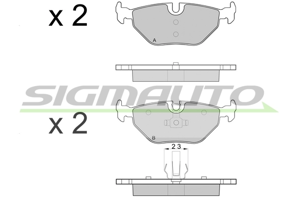 SIGMAUTO fékbetétkészlet, tárcsafék - SPB051 - TothCarparts