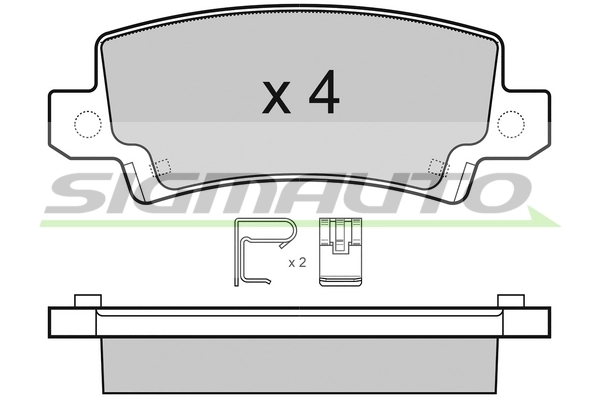 SIGMAUTO fékbetétkészlet, tárcsafék - SPB070 - TothCarparts