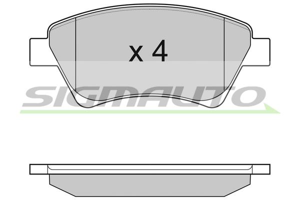 SIGMAUTO fékbetétkészlet, tárcsafék - SPB072 - TothCarparts