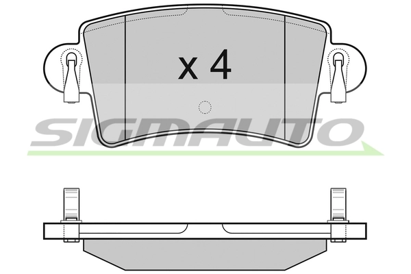 SIGMAUTO fékbetétkészlet, tárcsafék - SPB074TR - TothCarparts