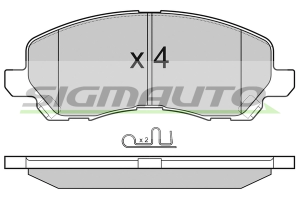 SIGMAUTO fékbetétkészlet, tárcsafék - SPB080 - TothCarparts