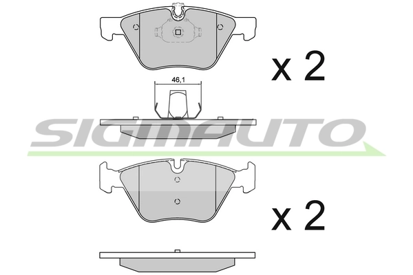 SIGMAUTO fékbetétkészlet, tárcsafék - SPB108 - TothCarparts