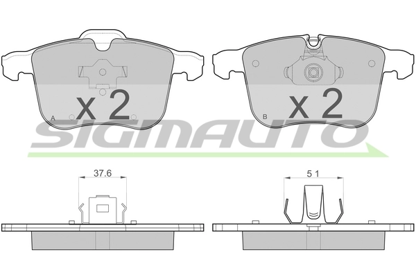 SIGMAUTO fékbetétkészlet, tárcsafék - SPB109 - TothCarparts