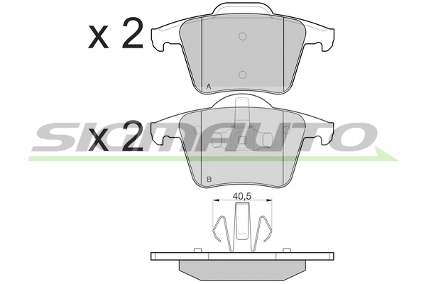 SIGMAUTO fékbetétkészlet, tárcsafék - SPB110 - TothCarparts
