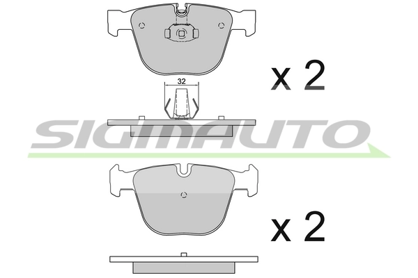 SIGMAUTO fékbetétkészlet, tárcsafék - SPB115 - TothCarparts