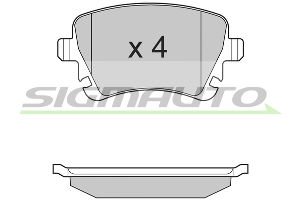 SIGMAUTO fékbetétkészlet, tárcsafék - SPB130 - TothCarparts