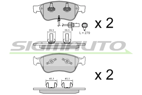 SIGMAUTO fékbetétkészlet, tárcsafék - SPB137 - TothCarparts