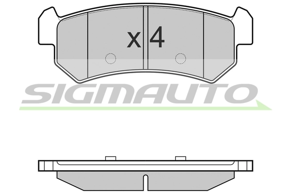 SIGMAUTO fékbetétkészlet, tárcsafék - SPB148 - TothCarparts