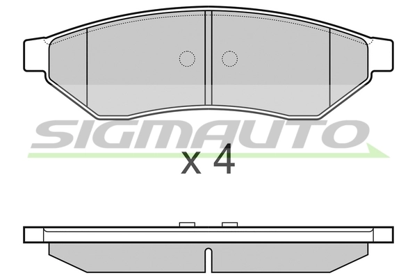 SIGMAUTO fékbetétkészlet, tárcsafék - SPB162 - TothCarparts
