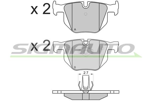 SIGMAUTO fékbetétkészlet, tárcsafék - SPB173 - TothCarparts