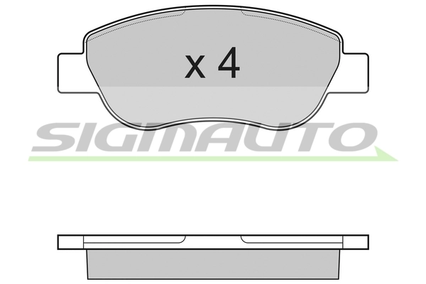 SIGMAUTO fékbetétkészlet, tárcsafék - SPB186 - TothCarparts
