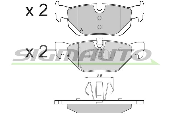 SIGMAUTO fékbetétkészlet, tárcsafék - SPB194 - TothCarparts