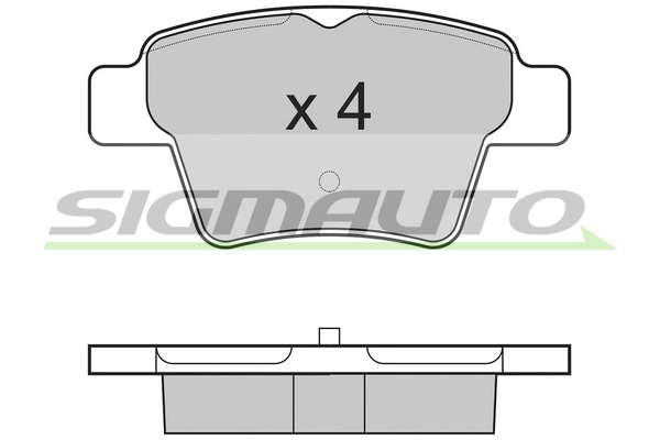 SIGMAUTO fékbetétkészlet, tárcsafék - SPB198 - TothCarparts