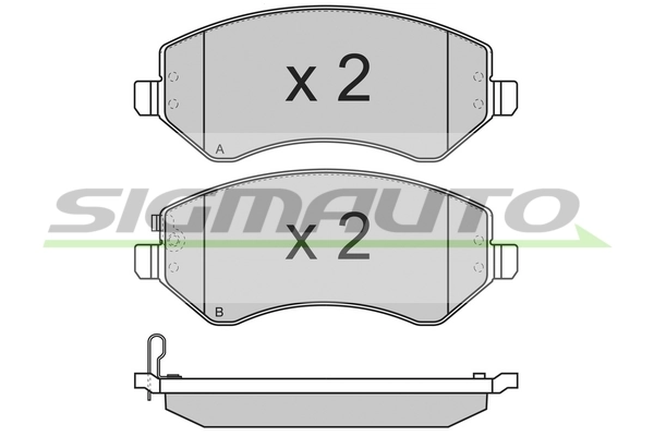 SIGMAUTO fékbetétkészlet, tárcsafék - SPB221 - TothCarparts
