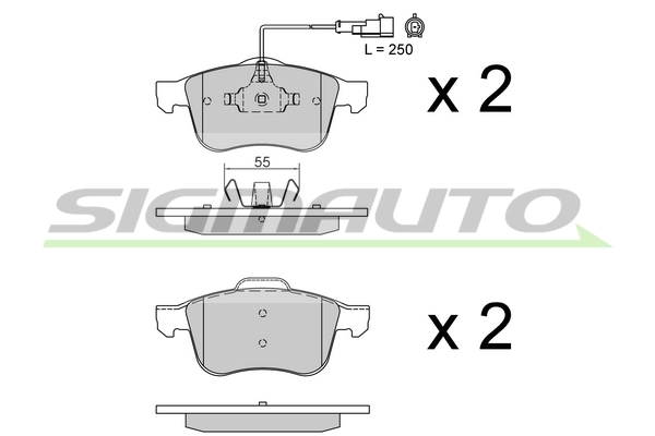 SIGMAUTO fékbetétkészlet, tárcsafék - SPB231 - TothCarparts