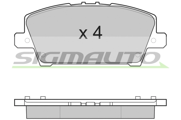 SIGMAUTO fékbetétkészlet, tárcsafék - SPB245 - TothCarparts