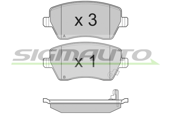 SIGMAUTO fékbetétkészlet, tárcsafék - SPB248 - TothCarparts