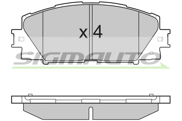 SIGMAUTO fékbetétkészlet, tárcsafék - SPB249 - TothCarparts