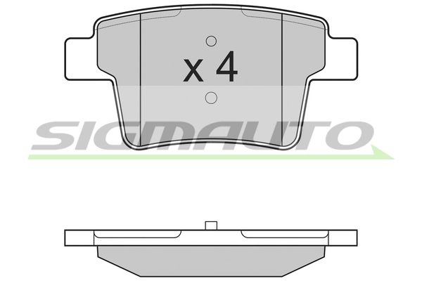SIGMAUTO fékbetétkészlet, tárcsafék - SPB266 - TothCarparts