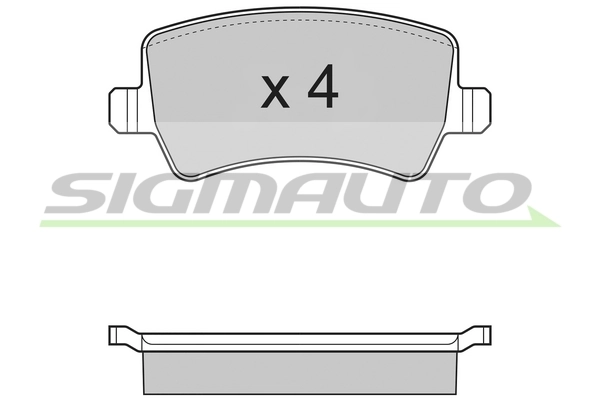 SIGMAUTO fékbetétkészlet, tárcsafék - SPB298 - TothCarparts