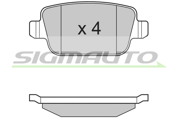SIGMAUTO fékbetétkészlet, tárcsafék - SPB300 - TothCarparts