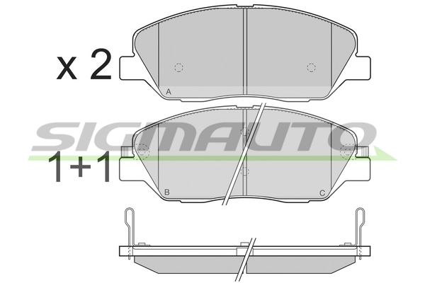 SIGMAUTO fékbetétkészlet, tárcsafék - SPB313 - TothCarparts
