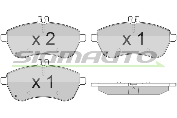 SIGMAUTO fékbetétkészlet, tárcsafék - SPB327 - TothCarparts
