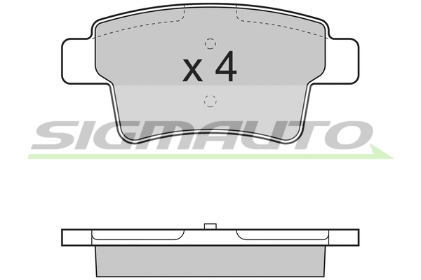 SIGMAUTO fékbetétkészlet, tárcsafék - SPB331 - TothCarparts