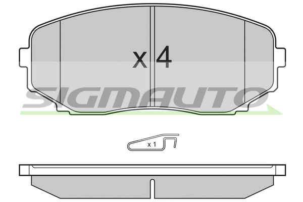 SIGMAUTO fékbetétkészlet, tárcsafék - SPB332 - TothCarparts
