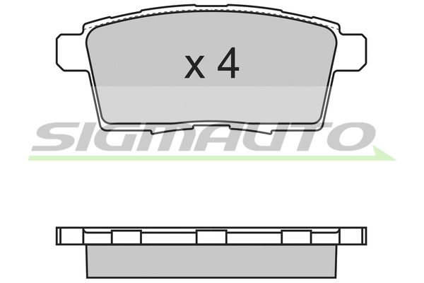 SIGMAUTO fékbetétkészlet, tárcsafék - SPB333 - TothCarparts