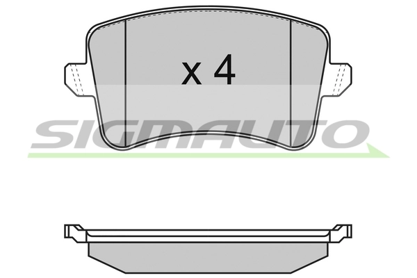 SIGMAUTO fékbetétkészlet, tárcsafék - SPB349 - TothCarparts