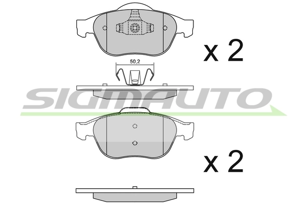 SIGMAUTO fékbetétkészlet, tárcsafék - SPB356 - TothCarparts